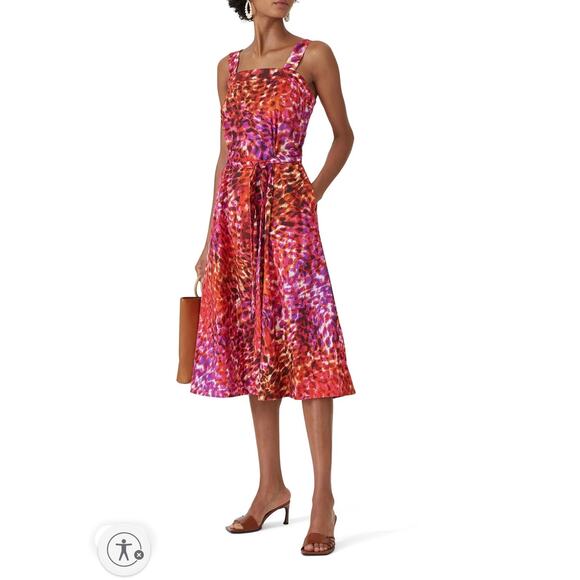 Natori Women’s Animal Print Ombré Dress Sleeveless Square Neck Size XL No Belt - Picture 10 of 10